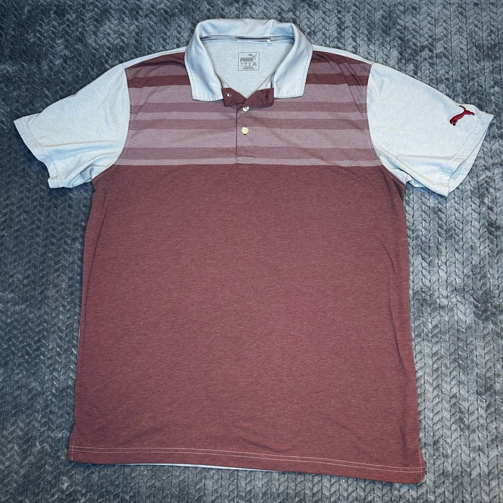 PUMA Golf Crossings Polo | Moisture Wicking, Quick Dry Shirt for Men Size L